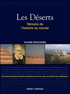 cover image of Les Déserts, Témoins de l'histoire du monde